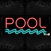 Pool With Wave Border Neon Sign
