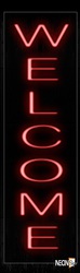 Welcome In Red (Vertical) Neon Sign