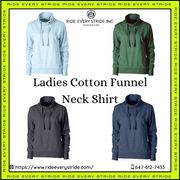 Buy Ladies Cotton Funnel Neck Shirt - Ride Every Stride