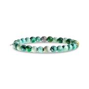 6mm Natural Green Variscite Bead Bracelet